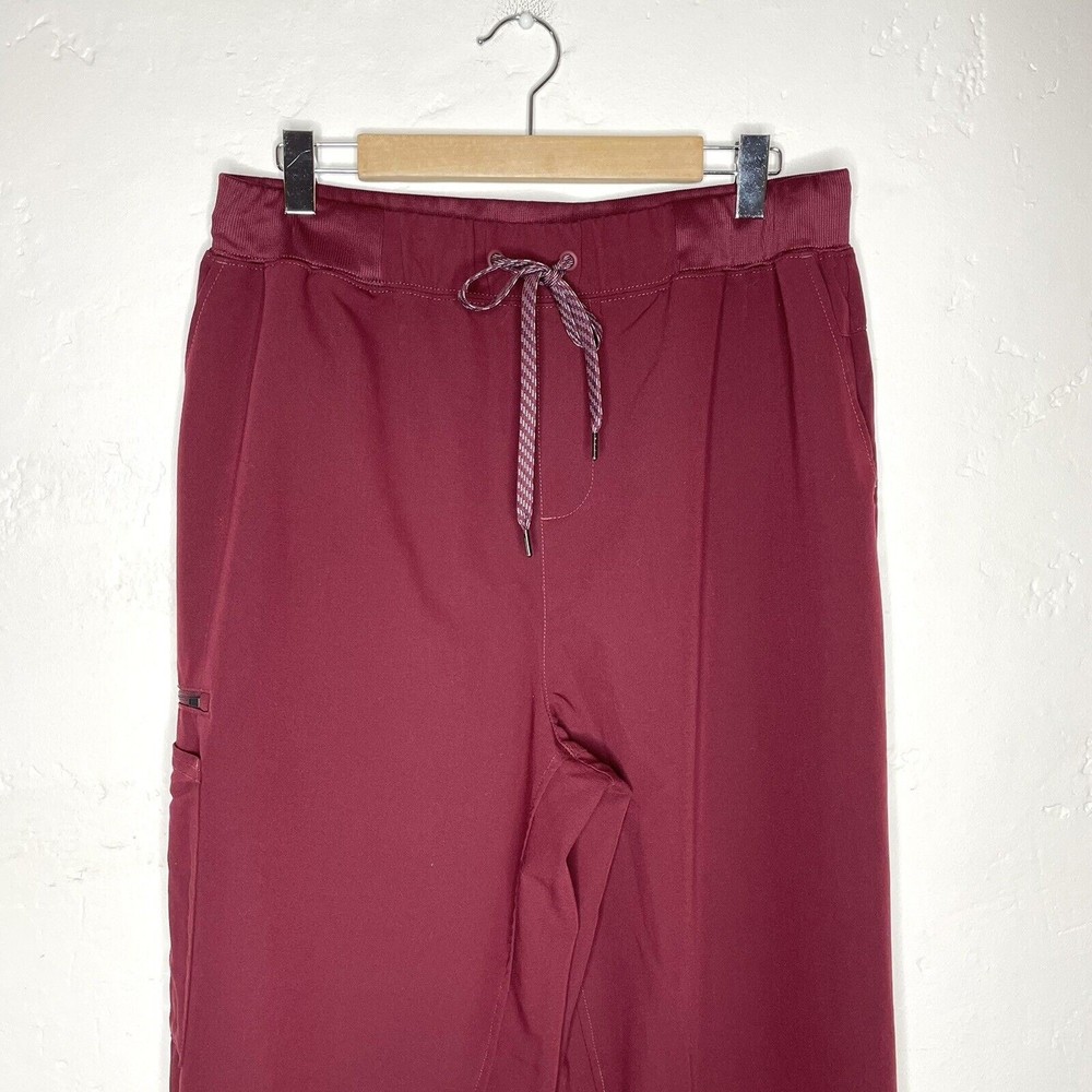 Jaanuu womens 1X maroon 5 pocket scrub pants